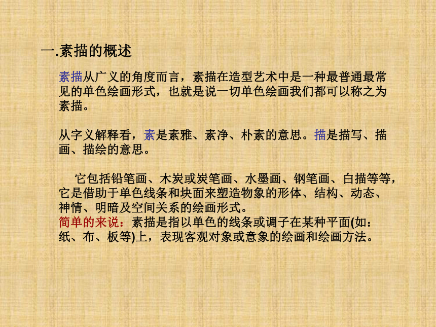 高中美术 素描讲座 课件（26ppt）