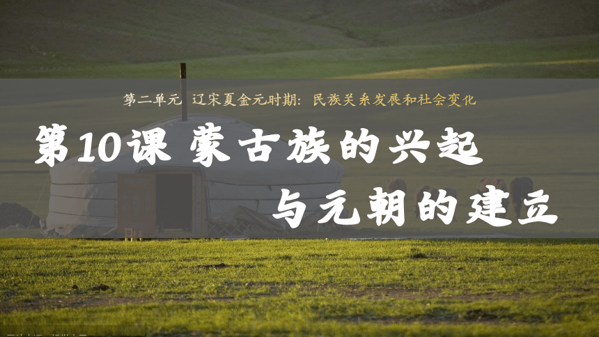 第10课 蒙古族的兴起与元朝的建立  课件（24张PPT 内嵌视频）