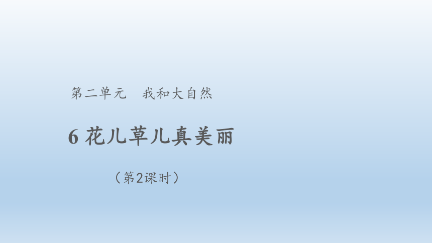 道德与法治一年级下册2.6花儿草儿真美丽 第2课时课件(共20张PPT)