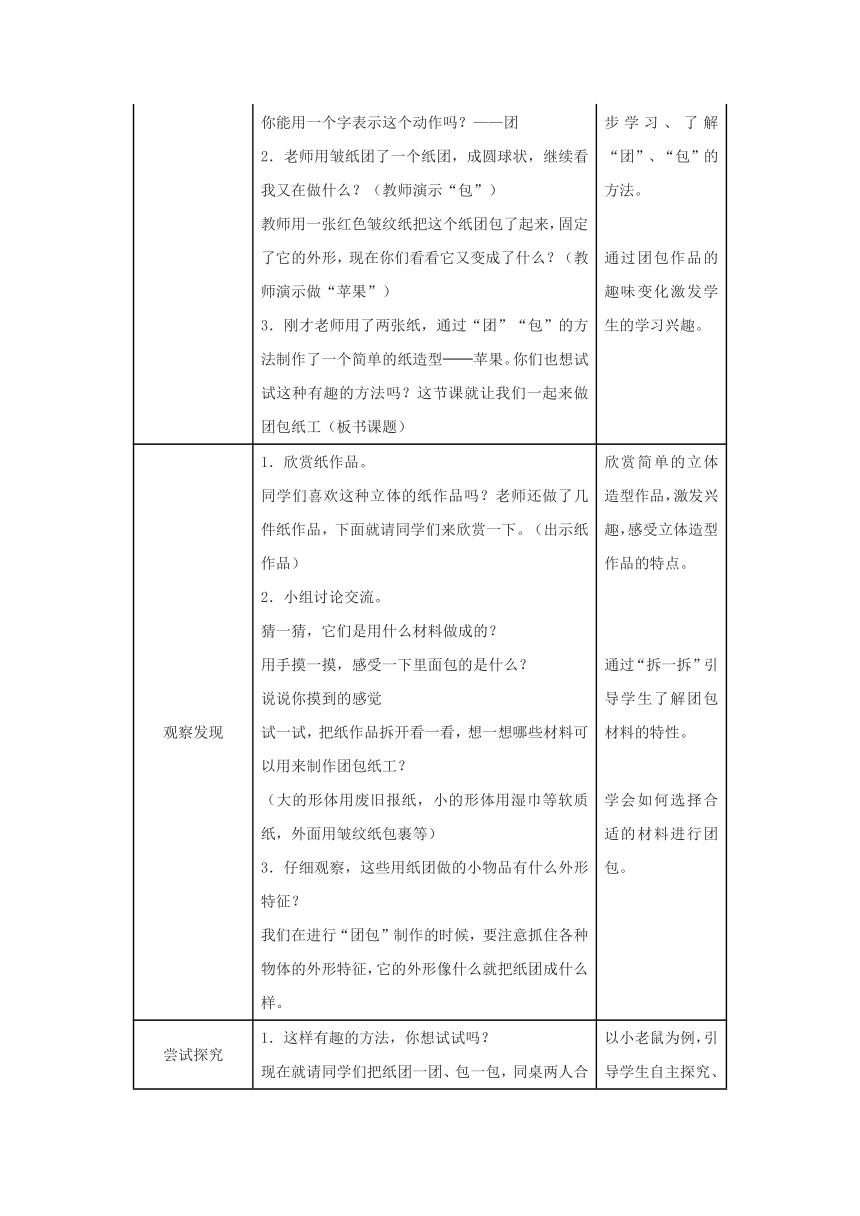 第12课《团包纸工》教学设计