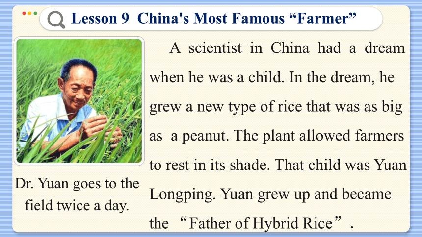 Lesson 9  China's Most Famous “Farmer” 课件（共38张PPT)