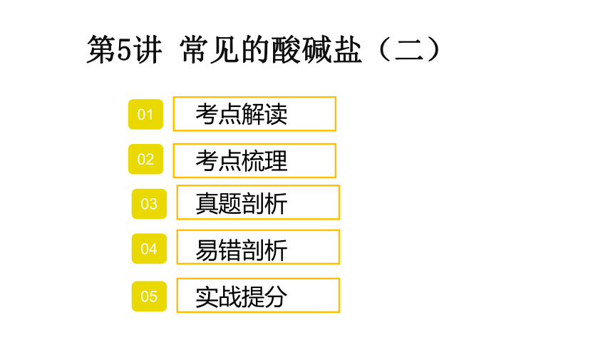 2022年中考化学考点专项突破课件：第5讲  常见的酸碱盐（二）(共23张PPT)