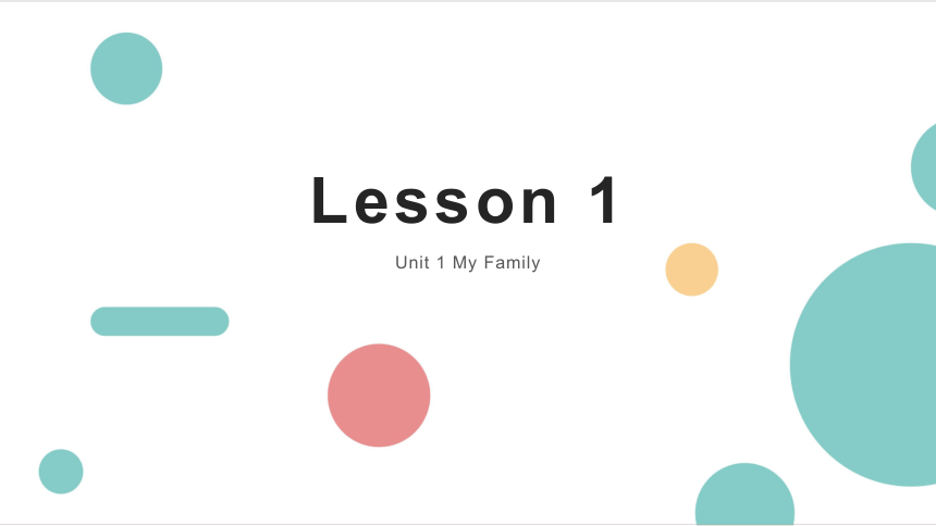 Unit 1  My Family  lesson 1  课件（13张PPT）