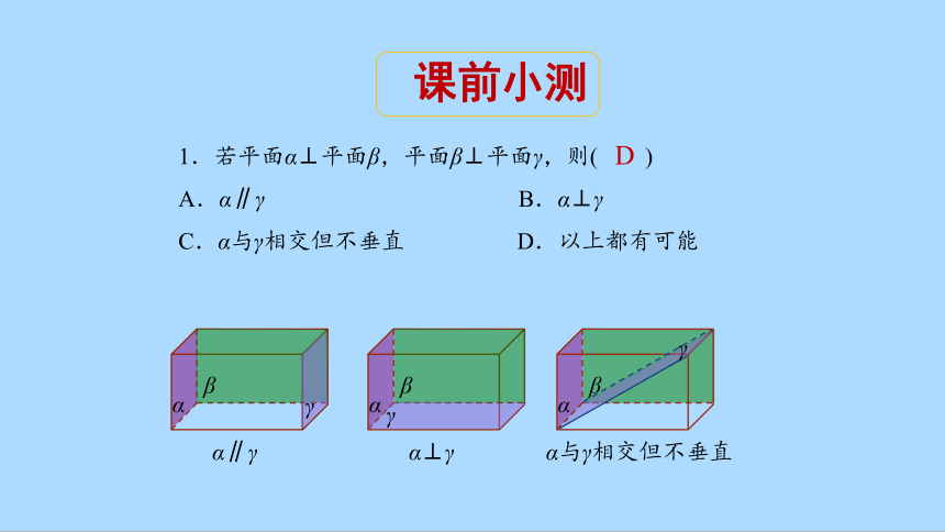 人教版（2019）数学必修第二册8.6.3平面与平面垂直(2)课件(共34张PPT)