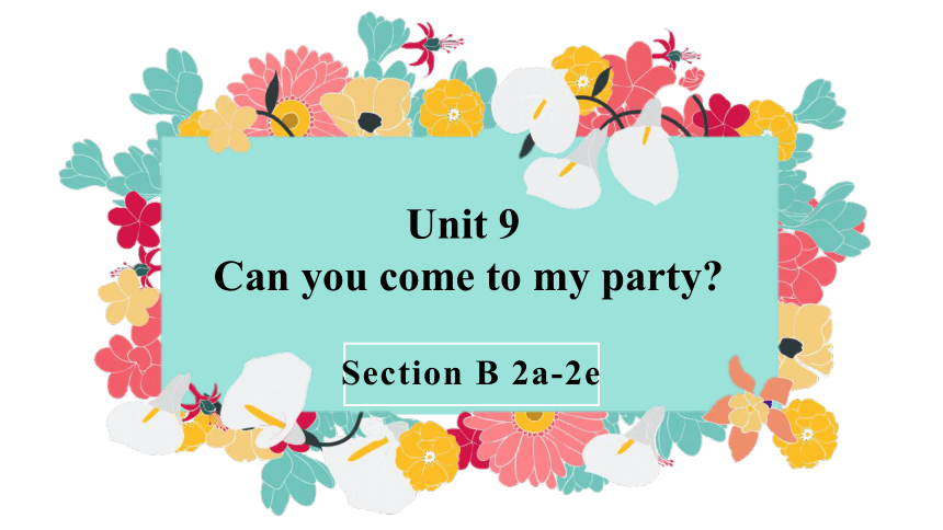 Unit 9 Can you come to my party Section B (2a-2e)课件(共18张PPT)