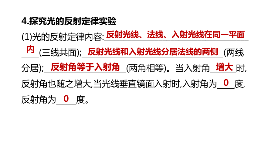 2022年浙江省中考科学一轮复习 第14课时　光现象（课件 43张PPT）