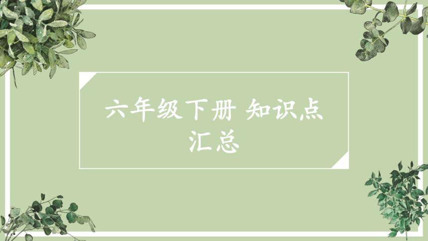 期末知识点复习（课件）人教版 美术六年级下册