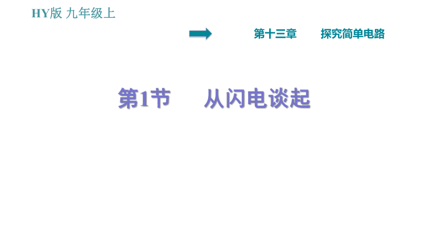 沪粤版九年级上册物理习题课件 第13章 13.1   从闪电谈起（24张）