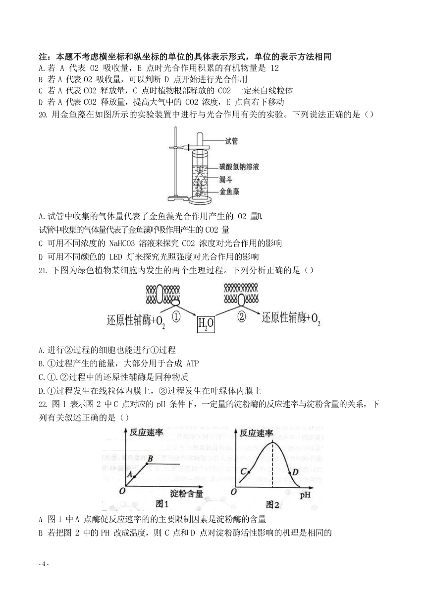 安徽省淮北市树人高级中学2020-2021学年高二下学期期末考试生物试卷 Word版含答案