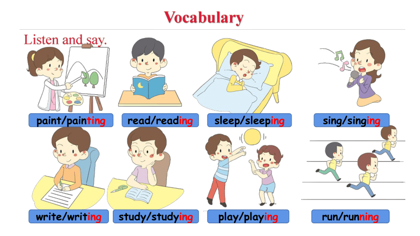Unit 2 School Activities   Vocabulary  课件(共20张PPT)
