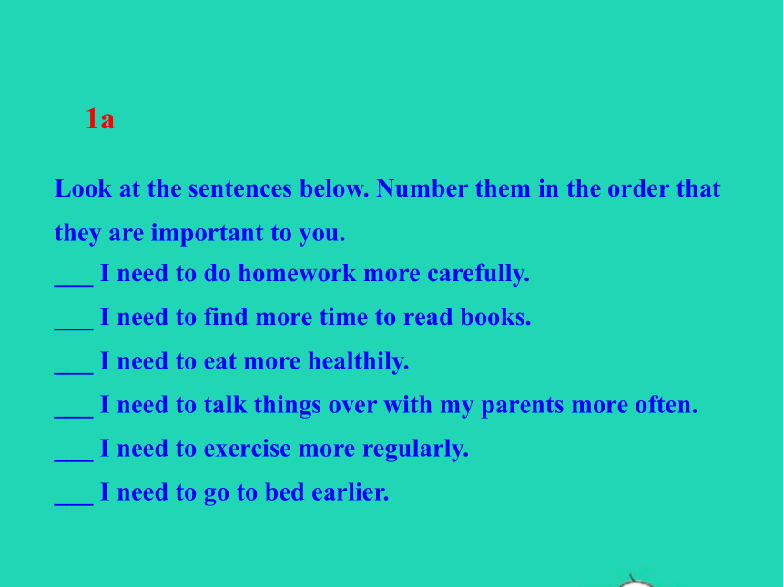 Unit 9 It's important to have good habits. Section B 课件(共20张PPT)