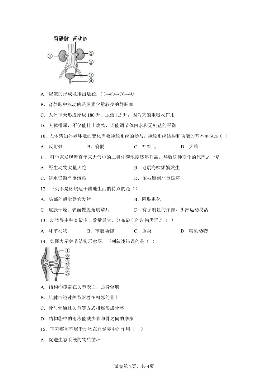 2024年甘肃省武威市凉州区西营镇九年制学校教研联片二模生物试题（含解析）