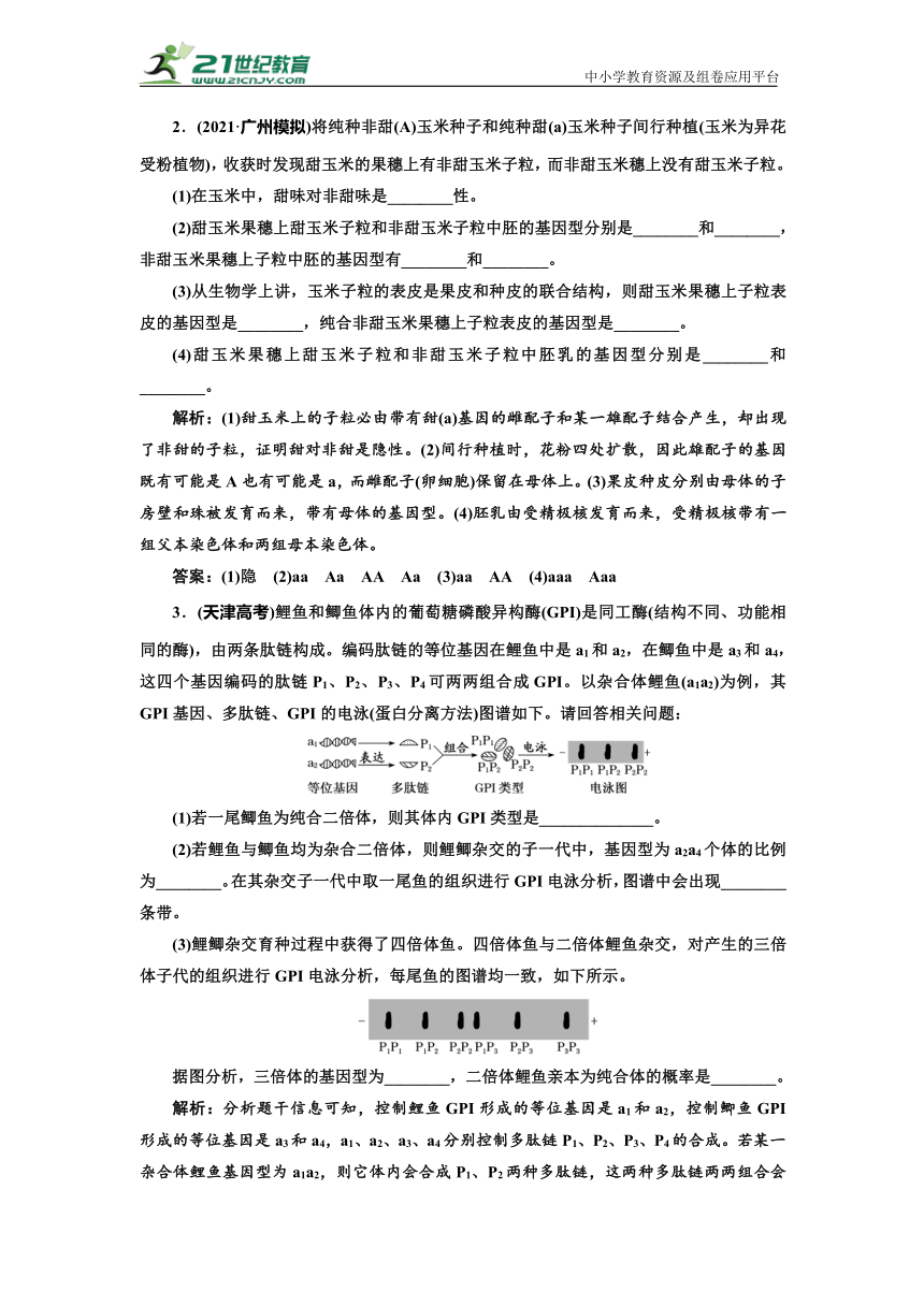 人教(2019)生物必修2（知识点+跟踪检测）第1讲  孟德尔的豌豆杂交实验(含答案）