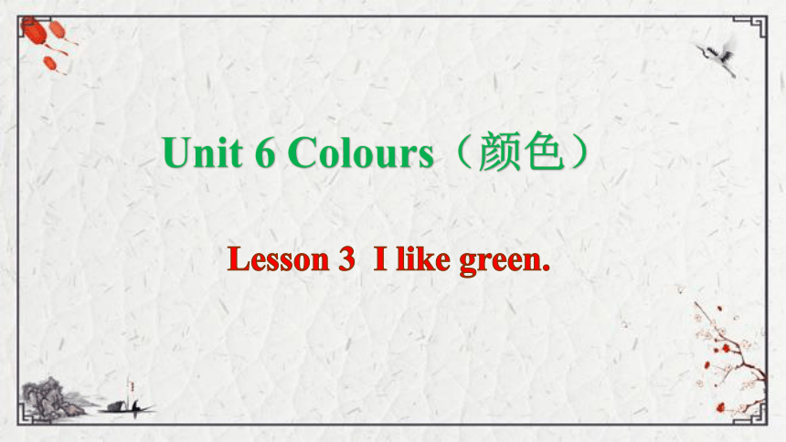 Unit 6 Colours Lesson 3  I like green课件（28张PPT)