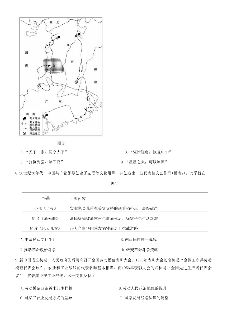 2023届山东省滨州市高三下学期二模历史试题（含答案）