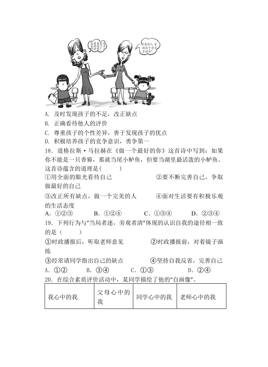 广东省高州市十校联考2022-2023学年七年级上学期第五周素养展评道德与法治试题（含答案）