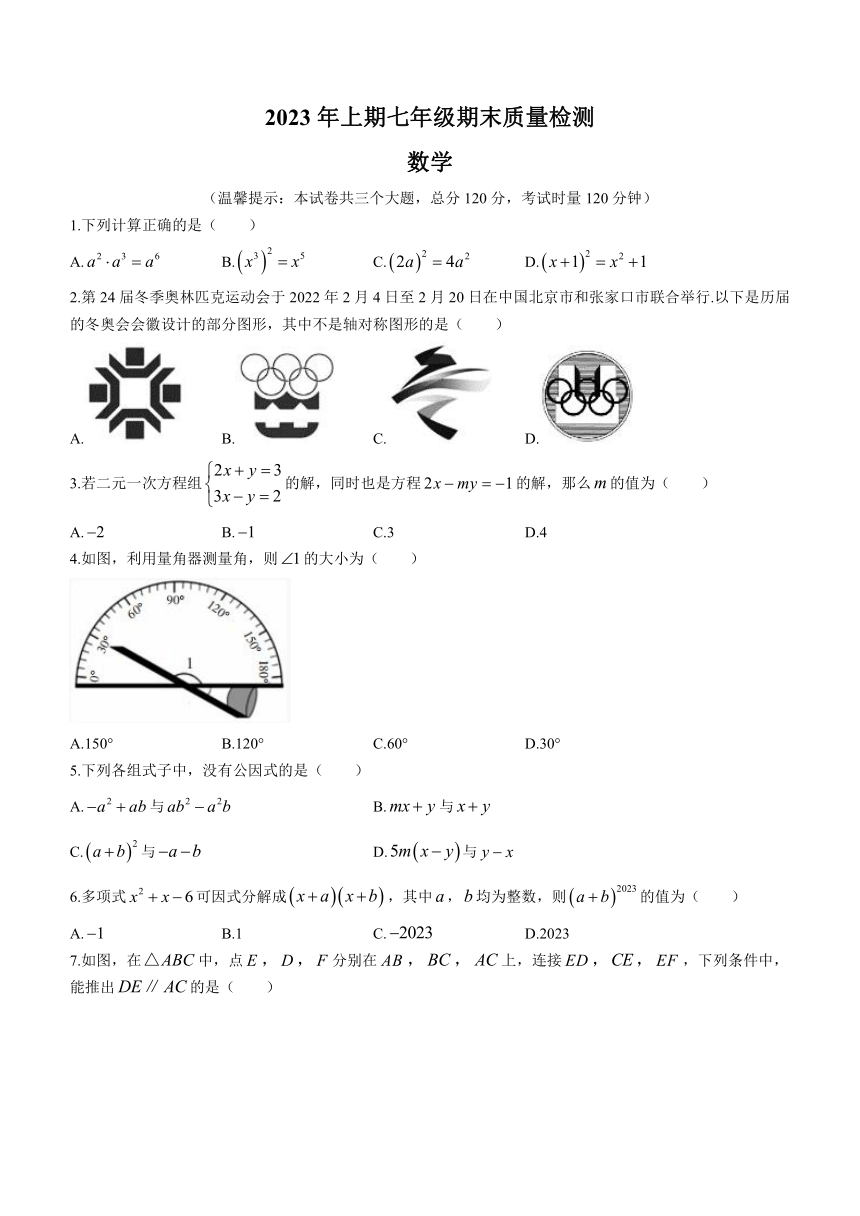 湖南省邵阳市新邵县2022-2023学年七年级下学期期末数学试题（含答案）