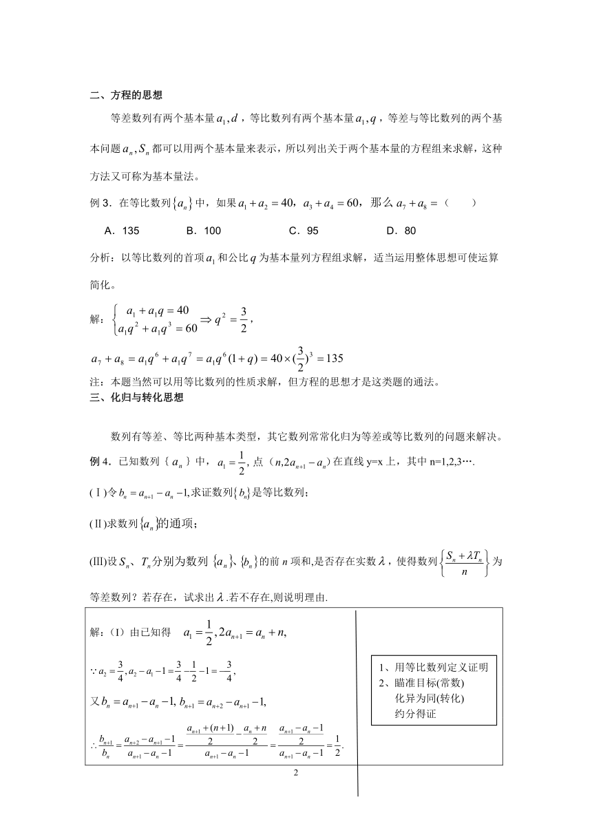 2023届高考数学复习专题 ★★数列中的数学思想方法 素材