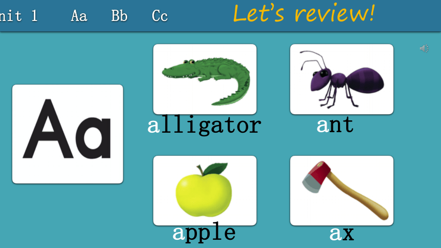 小学英语 oxford phonics（自然拼读）Unit 1 Aa Bb Cc-- 课件(共10张PPT)