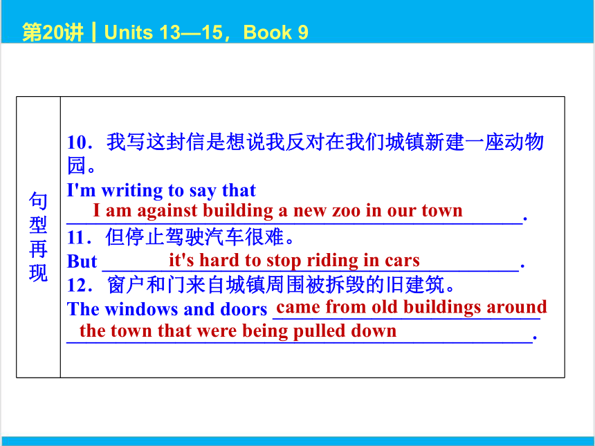 2022中考英语一轮复习PPT课件 第20课时 Units 13—15，Book 9