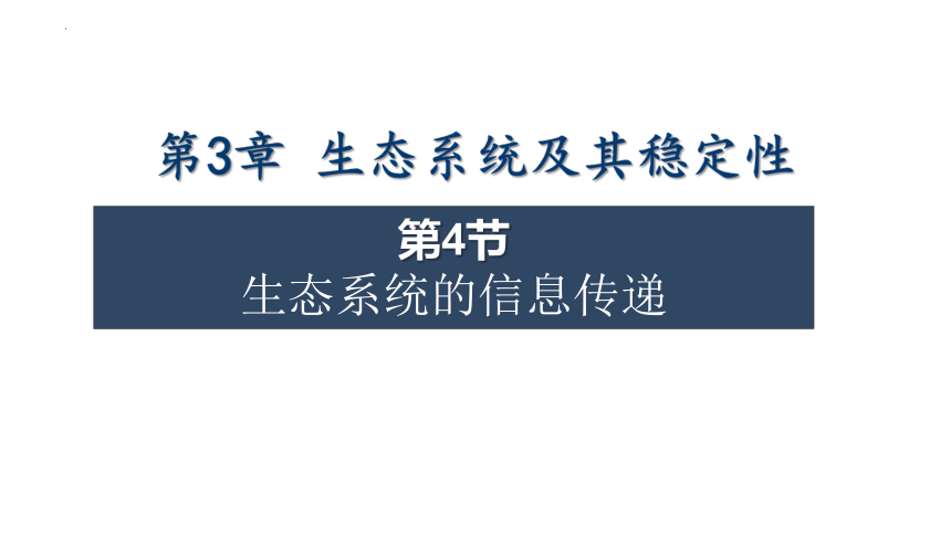 3.4生态系统的信息传递课件（共36张PPT)-人教版（2019）选择性必修2