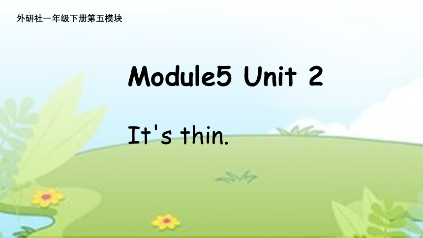 Module 5 Unit 2 It's thin课件(共20张PPT)
