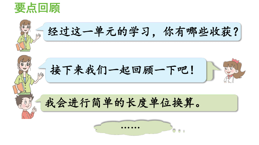 小学数学青岛版（六三制）二年级下三 甜甜的梦——毫米、分米、千米的认识回顾整理课件（29张PPT)