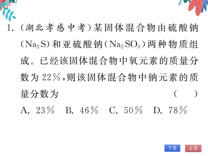 第5单元 化学方程式 专题训练十四 化学计算 习题课件