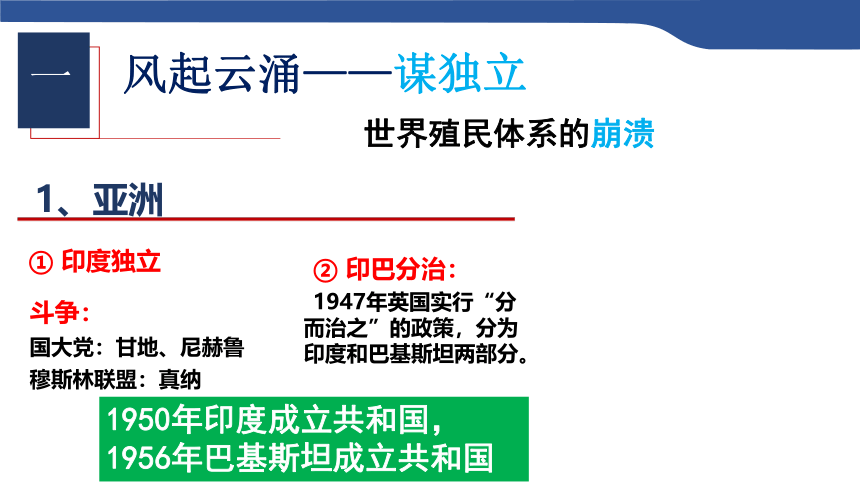 纲要（下）第21课 世界殖民体系的瓦解与新兴国家的发展 课件（共23张PPT）