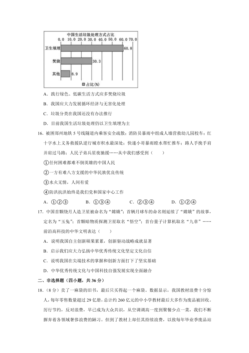 2021-2022学年河南省洛阳市嵩县九年级（上）期中道德与法治试卷  （Word解析版）