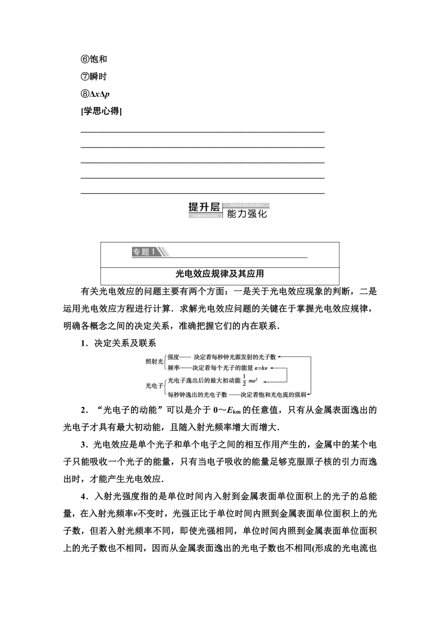 人教版高中物理选修3-5导学案   第17章    章末复习课  Word版含解析