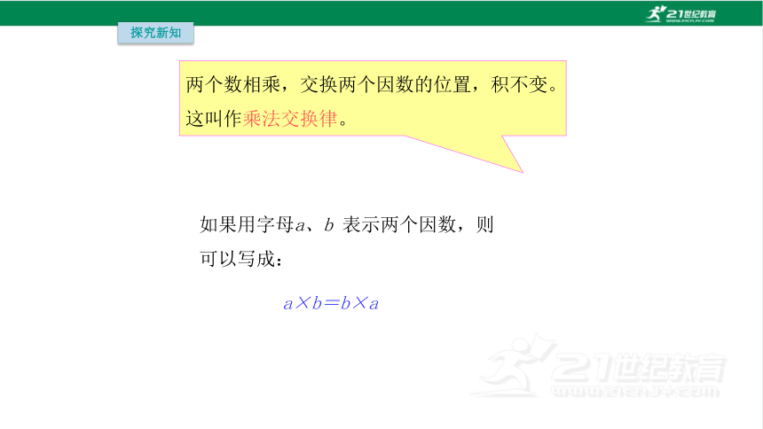 人教版（2023春）数学四年级下册3.4 乘法运算律（1）课件（18张PPT)