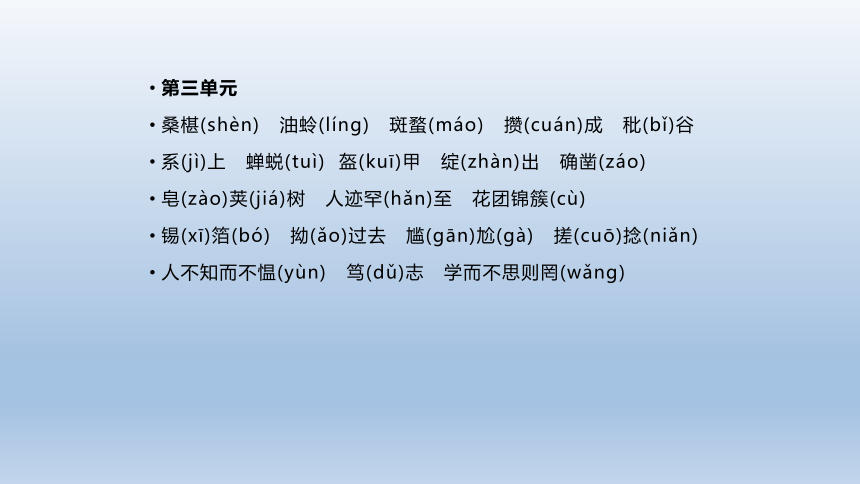 2022年中考语文复习专题  七至九年级语文重点字词知识梳理(共48张PPT)