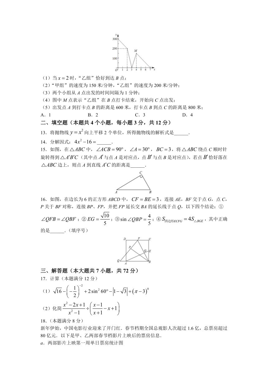 山东省临沂市罗庄区2022-2023学年九年级下学期期中考试数学试题（含答案）