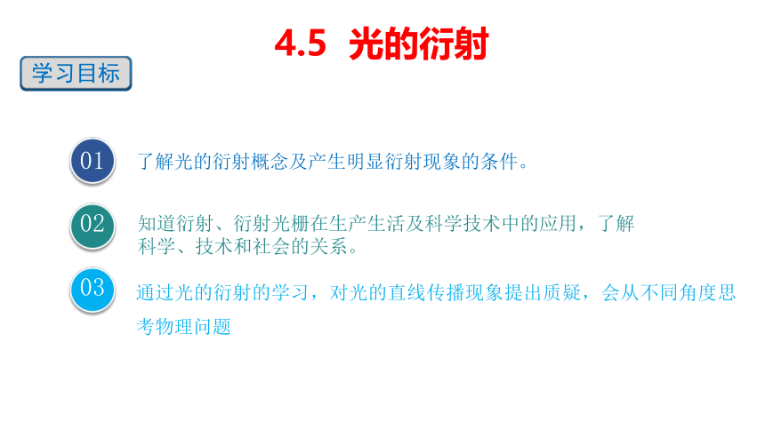 人教版（2019）选择性必修第一册 4.5 光的衍射 课件(共35张PPT)