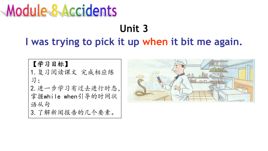 八年级上册 Module 8 Accidents Unit 3 Language in use 课件（22张PPT）