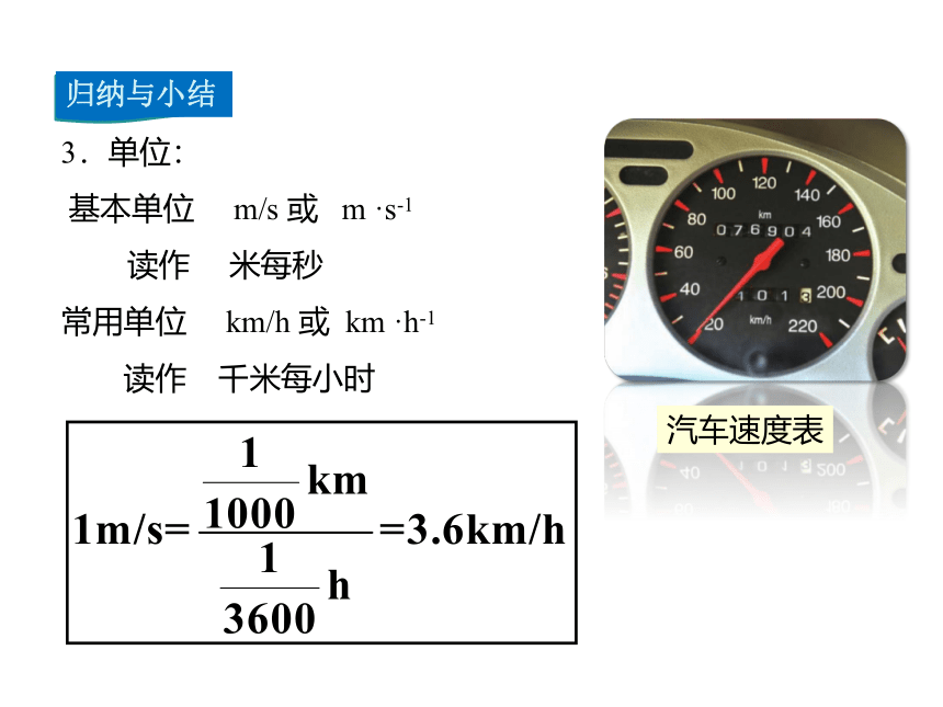 2021-2022学年度人教版八年级物理上册课件 第3节 运动的快慢（26张）