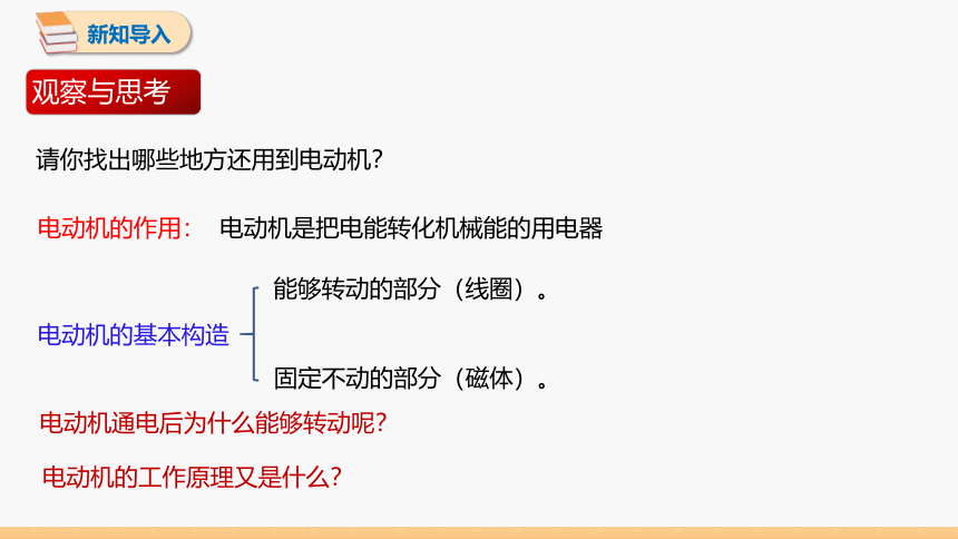 8.2 磁场对电流的作用 同步授课课件 初中物理教科版九年级上册(共27张PPT)