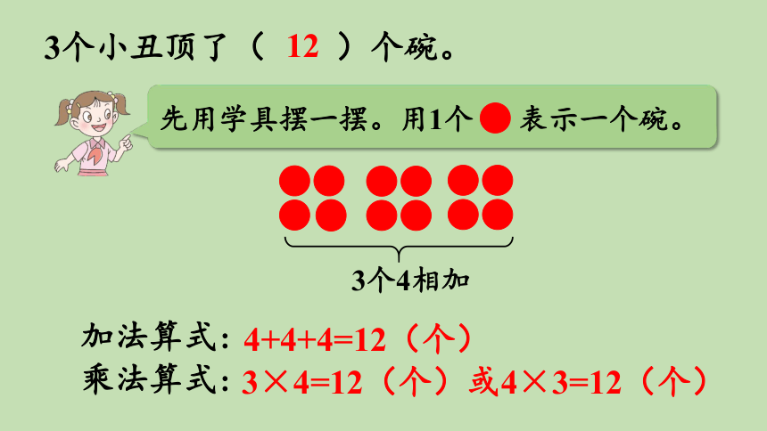 青岛版数学二年级上册 二看杂技——表内乘法（一） 信息窗3   第2课时   4的乘法口诀 课件（19张ppt）