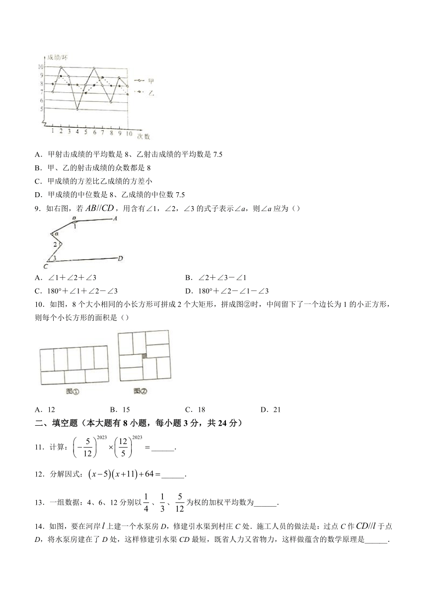 湖南省邵阳市邵东市2022-2023学年七年级下学期期数学试题(无答案)