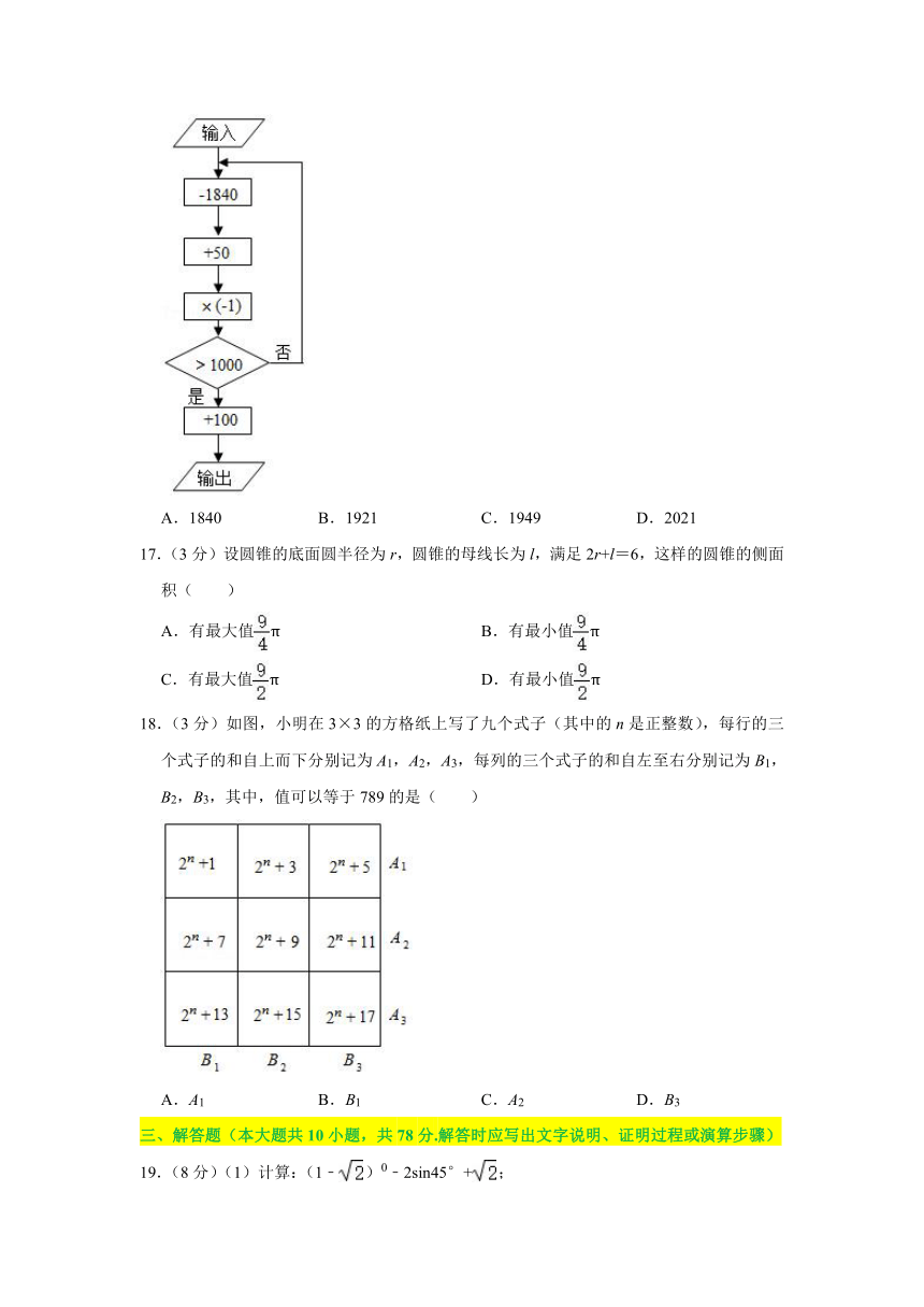 2021年江苏省镇江市中考数学真题试卷（含答案解析）