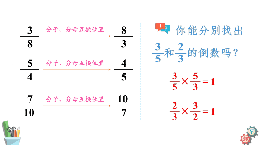 六年级数学上册课件 2.6 倒数的认识 苏教版（17页PPT）