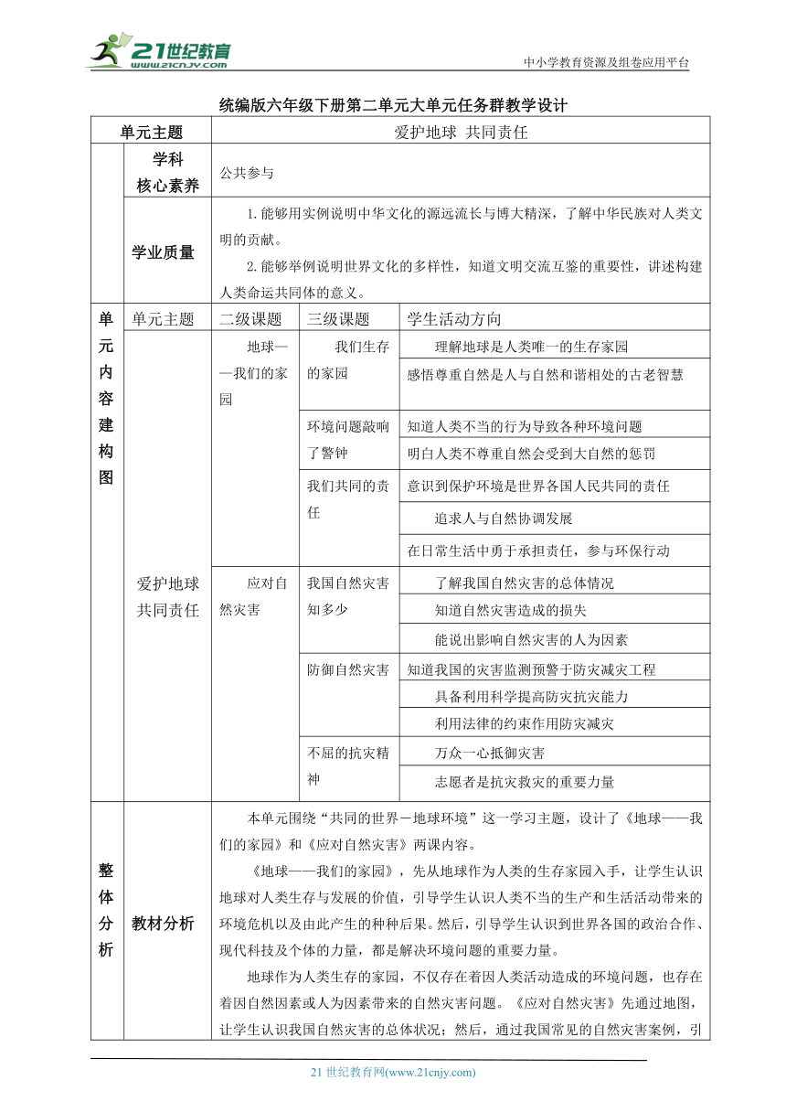 六下第二单元大单元任务群教学设计.docx