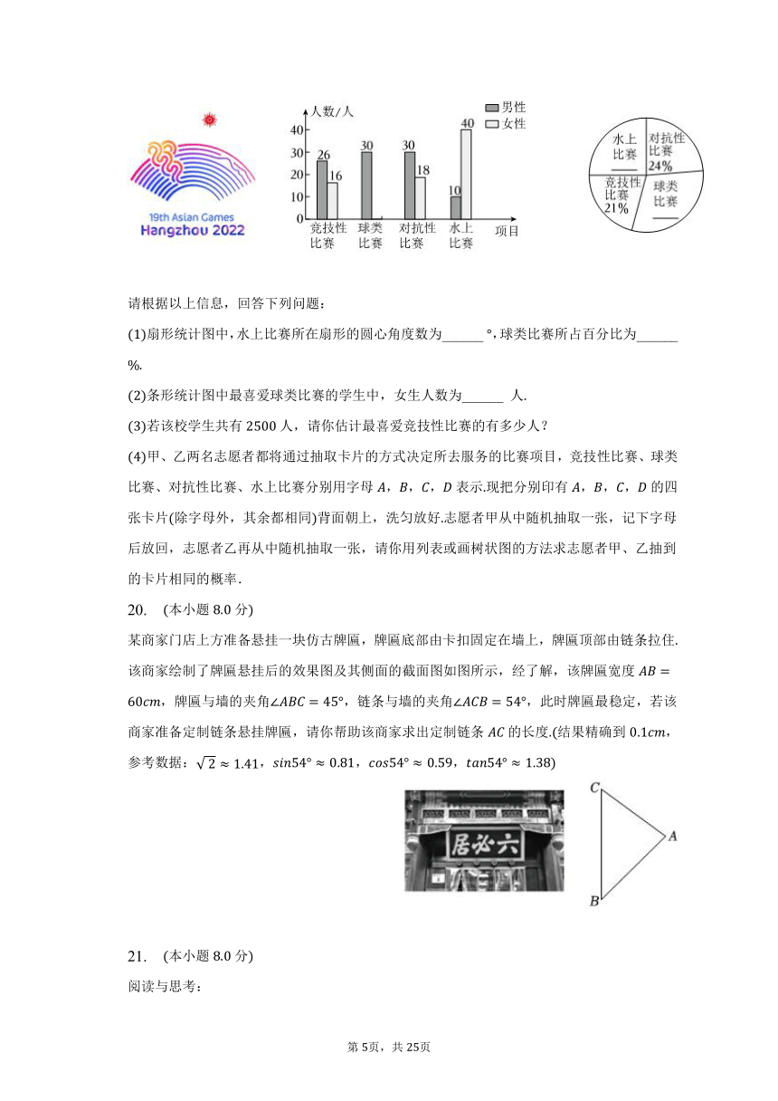 2023年山西省晋城市部分学校中考数学模拟试卷（4月份）（含解析）