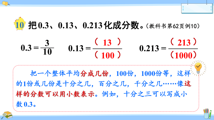 苏教版五年级下册数学4.6  分数与小数的互化  课件（16张PPT)
