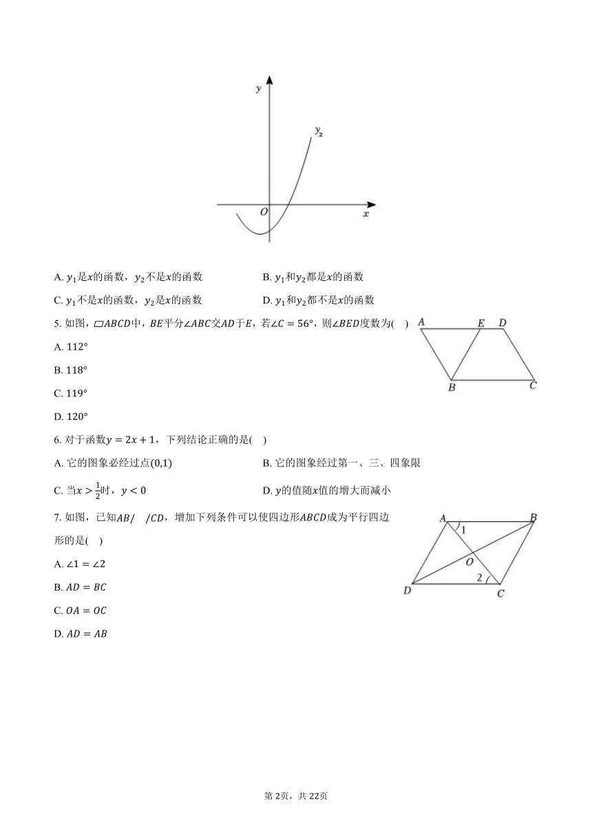 2023-2024学年河北省石家庄四十中八年级（下）期中数学试卷（含解析）