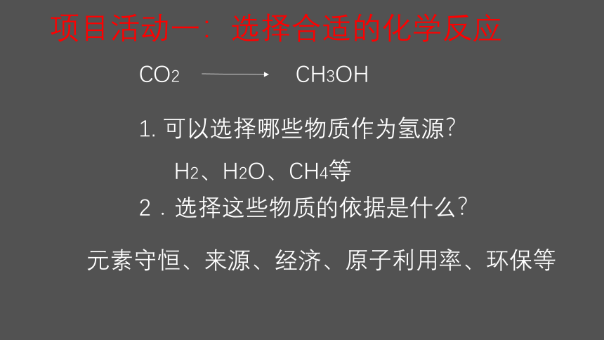 2022-2023学年鲁科版高中化学选择性必修1  第2章  化学反应的方向、限度与速率  微项目  探讨如何利用工业废气中的二氧化碳合成甲醇（共20张PPT）