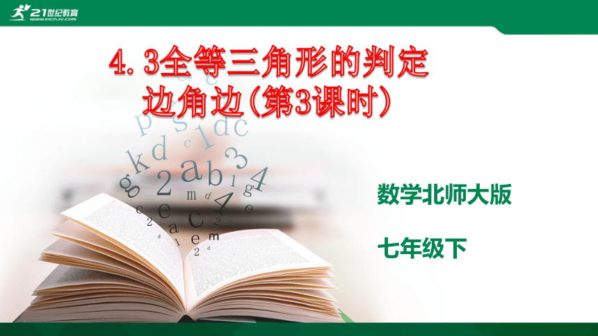 4.3.3 全等三角形的判定 课件（共20张PPT）