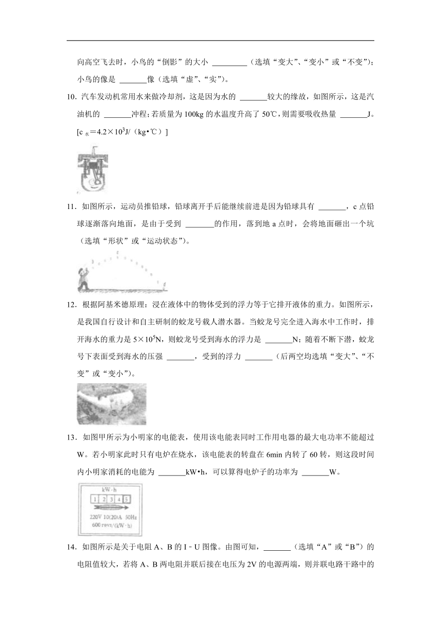 2024年广东省东莞市厚街湖景中学中考物理一模试卷（无答案）