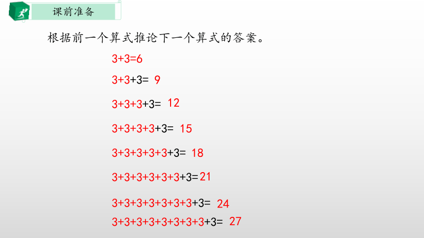 西师大版二年级上册1.3.1 3的乘法口诀课件(共15张PPT)